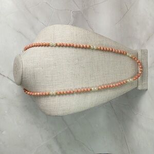 Artisan Crafted Hard Stone/Pearl Necklace